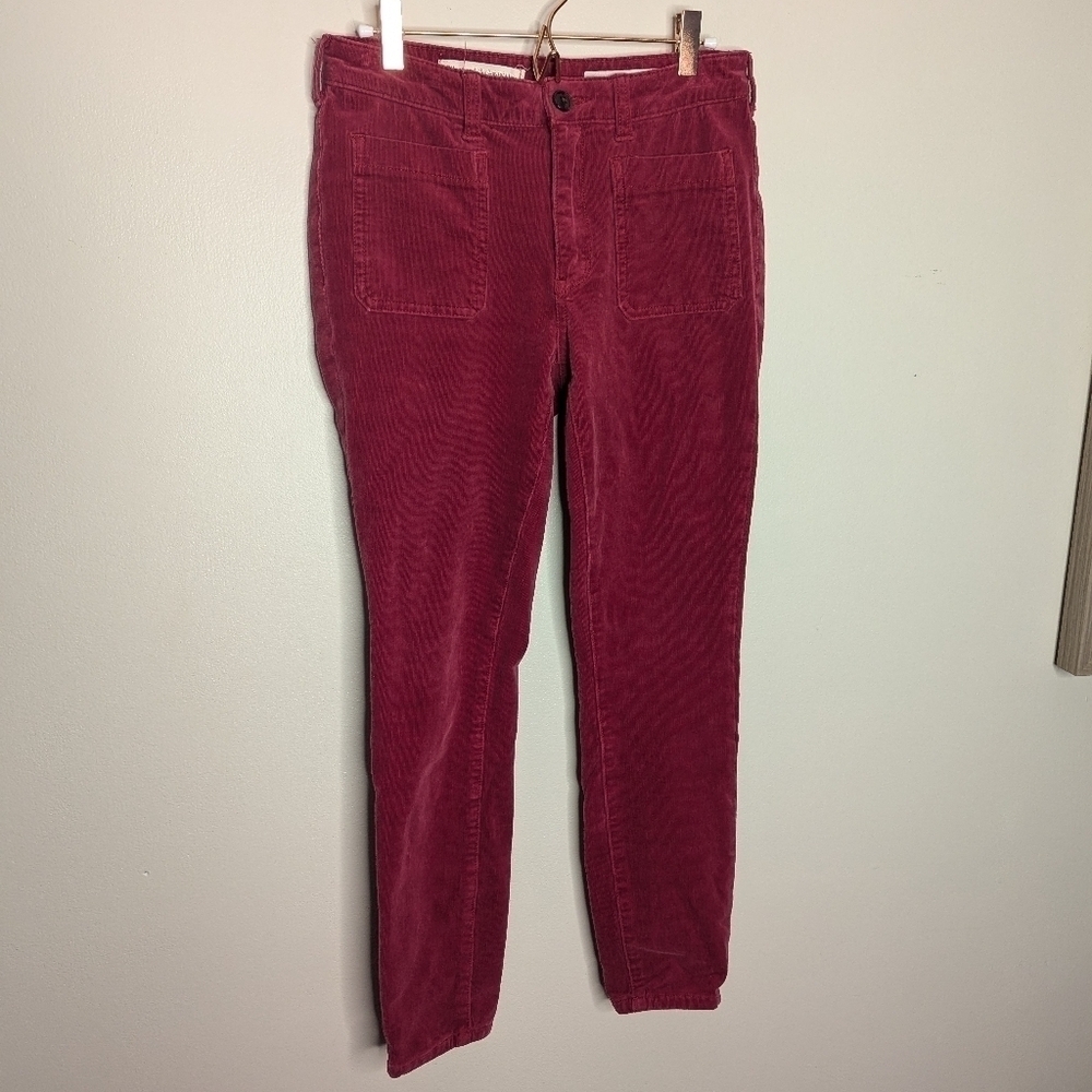 Anthropologie Pilcro Womens Pants Size 28 Corduroy Red